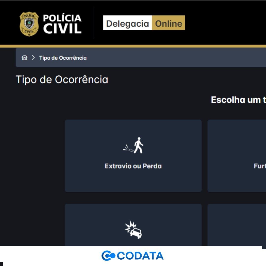 Tecnologia da CODATA: Delegacia Online da Paraíba passa a emitir boletins com assinatura digital automática e acesso via Gov.br