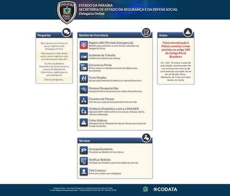 Parceria entre a Codata e a Polícia Civil amplia serviços da delegacia online na Paraíba