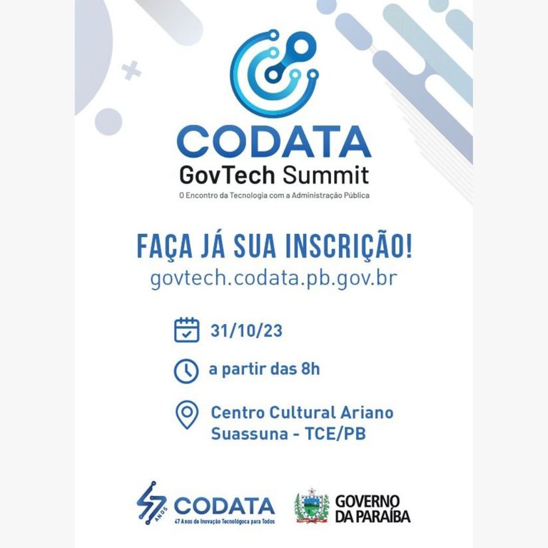 Abertas as inscrições para o GovTechSummit CODATA