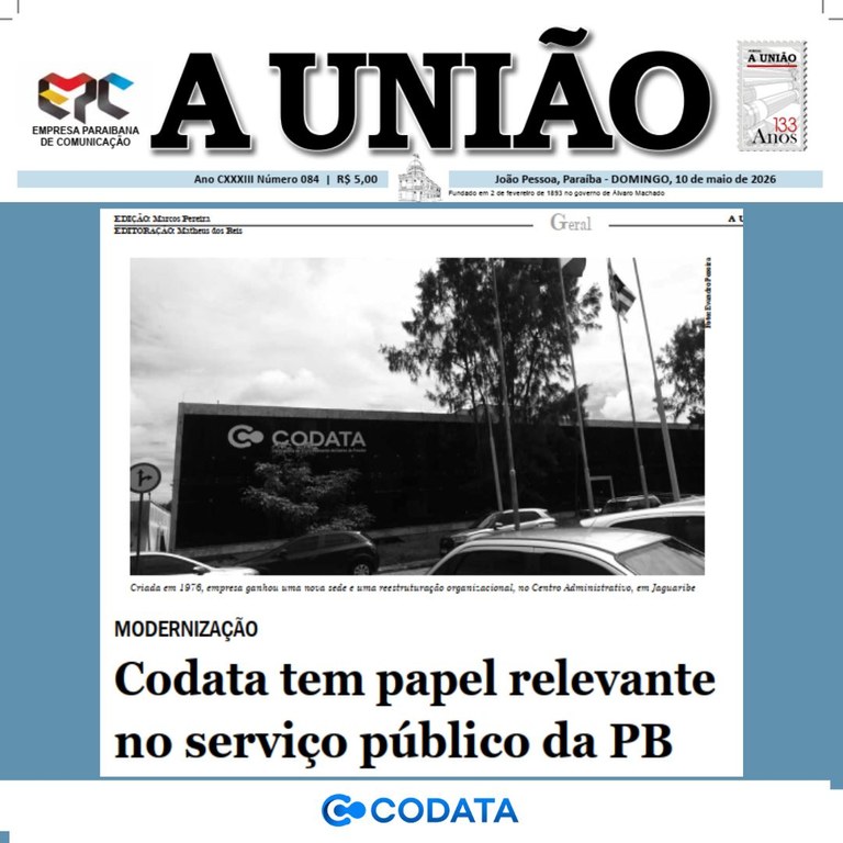 Tecnologia que transforma vidas: reportagem destaca papel estratégico da CODATA na Paraíba
